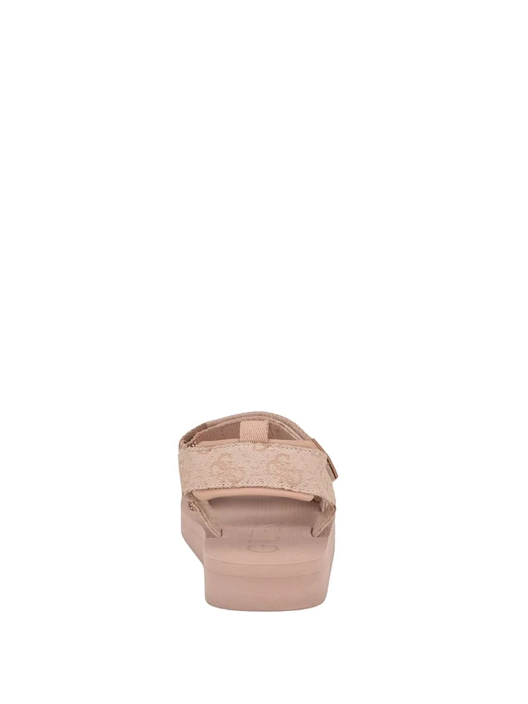 Nylaha Rhinestone Flatform Sandals