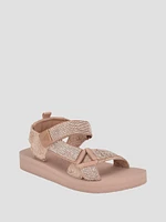 Nylaha Rhinestone Flatform Sandals