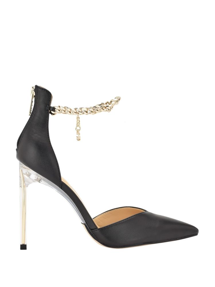 Stefany G-Chain Ankle Strap Pumps