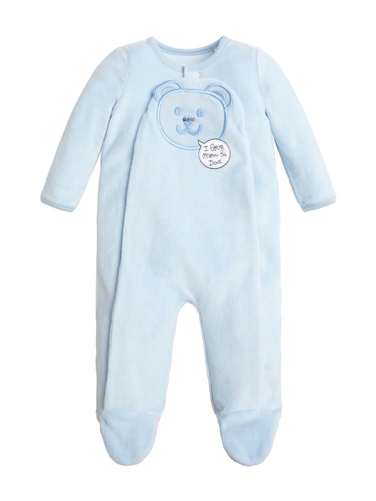 Velour Bear Bodysuit (0-12M)