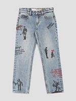 Graffiti Graphic Denim Jeans (Kids 7-16)