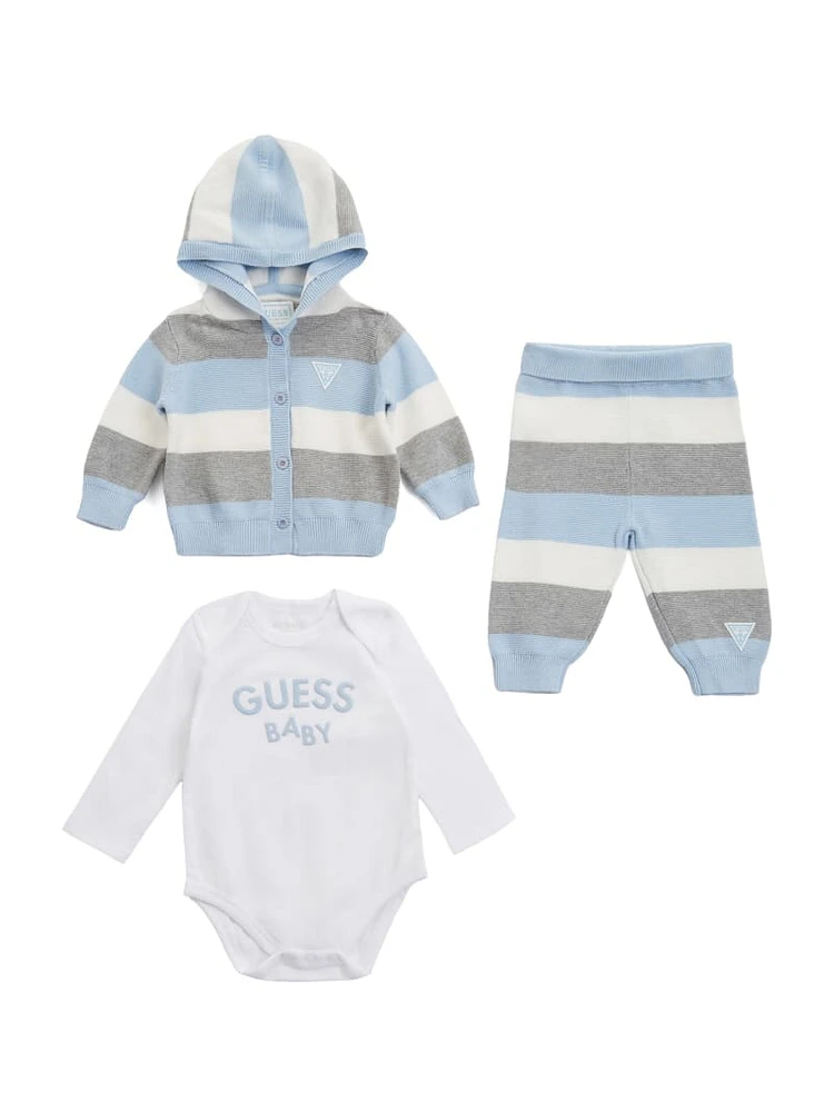 Eco Sweater, Pants and Onesie Set (0-12M)