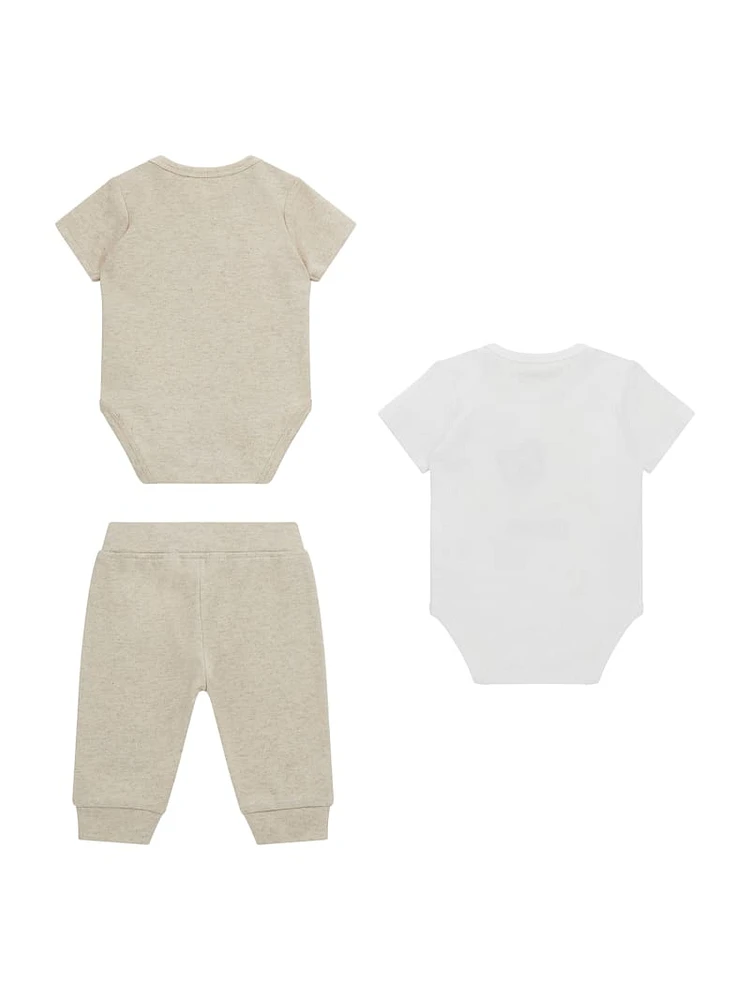 Eco Embroidered Bear Bodysuit Set (0-12M)