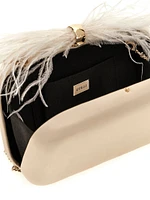 Keyah Feather Top Clutch