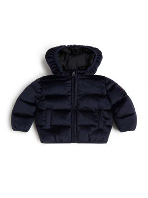 Velvet Hooded Puffer Jacket (0-24M)