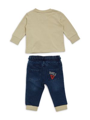 Graphic Teddy Tee and Denim Pants (0-24M)
