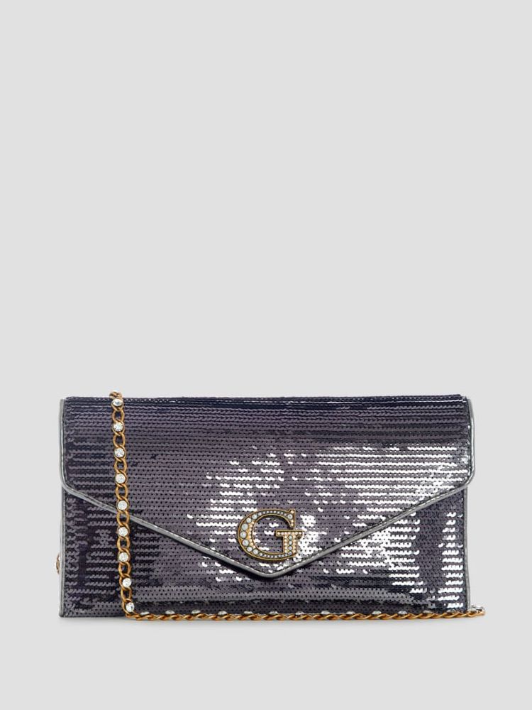 Virtual Sequin Fold-Over Clutch