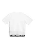 Rhinestone Logo and Mesh Tee (7-14)