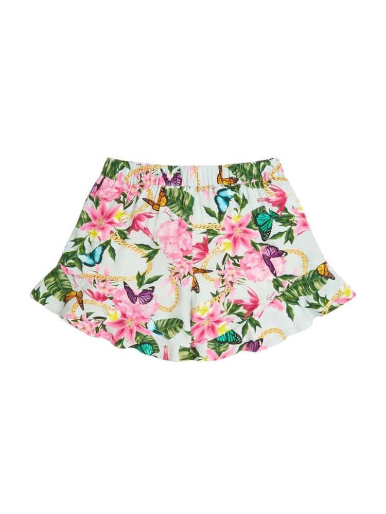 Butterfly and Floral Twill Shorts (7-16)