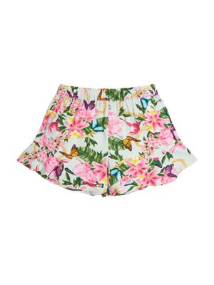 Butterfly and Floral Twill Shorts (7-16)