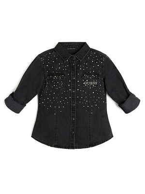 Rhinestone Denim Shirt (7-14)