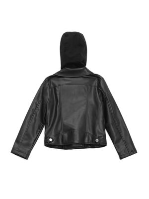 MiniMe Hooded Faux-Leather Jacket (7-14)