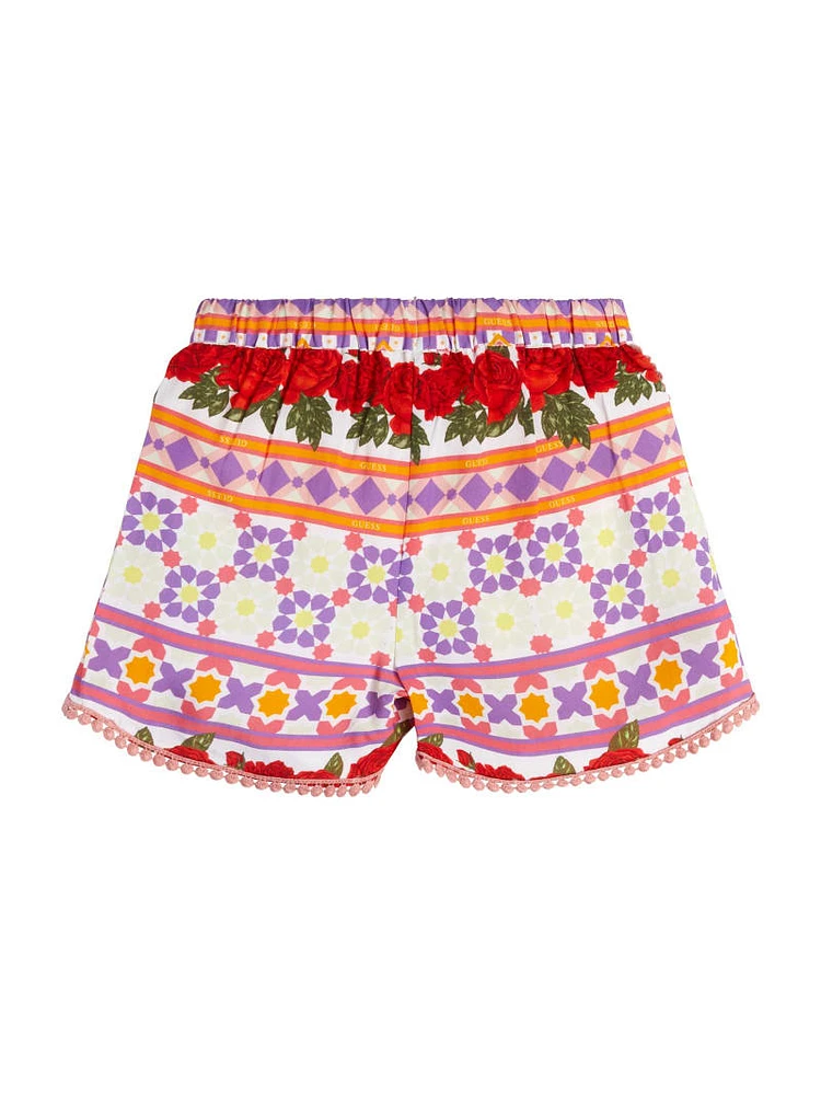 Printed Elastic Shorts (7-16