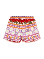 Printed Elastic Shorts (7-16