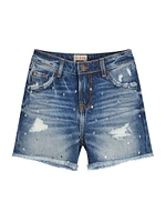 Crystal Studded Denim Shorts (7-16)