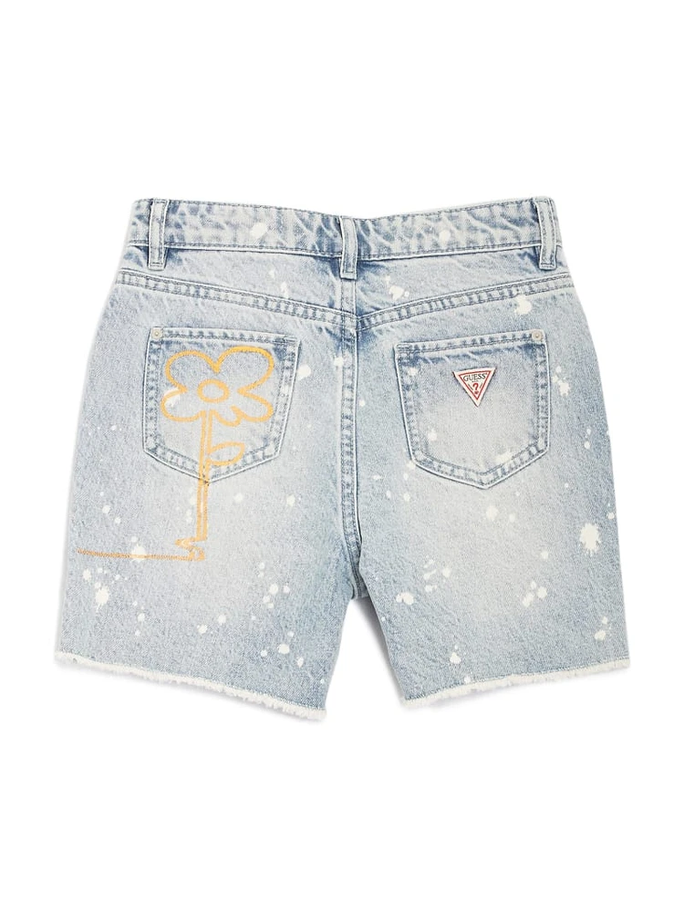 Keep It Real Denim Mom Shorts (Kids 7-16)