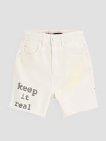 Keep It Real Tinted Denim Mom Shorts (Kids 7-16)