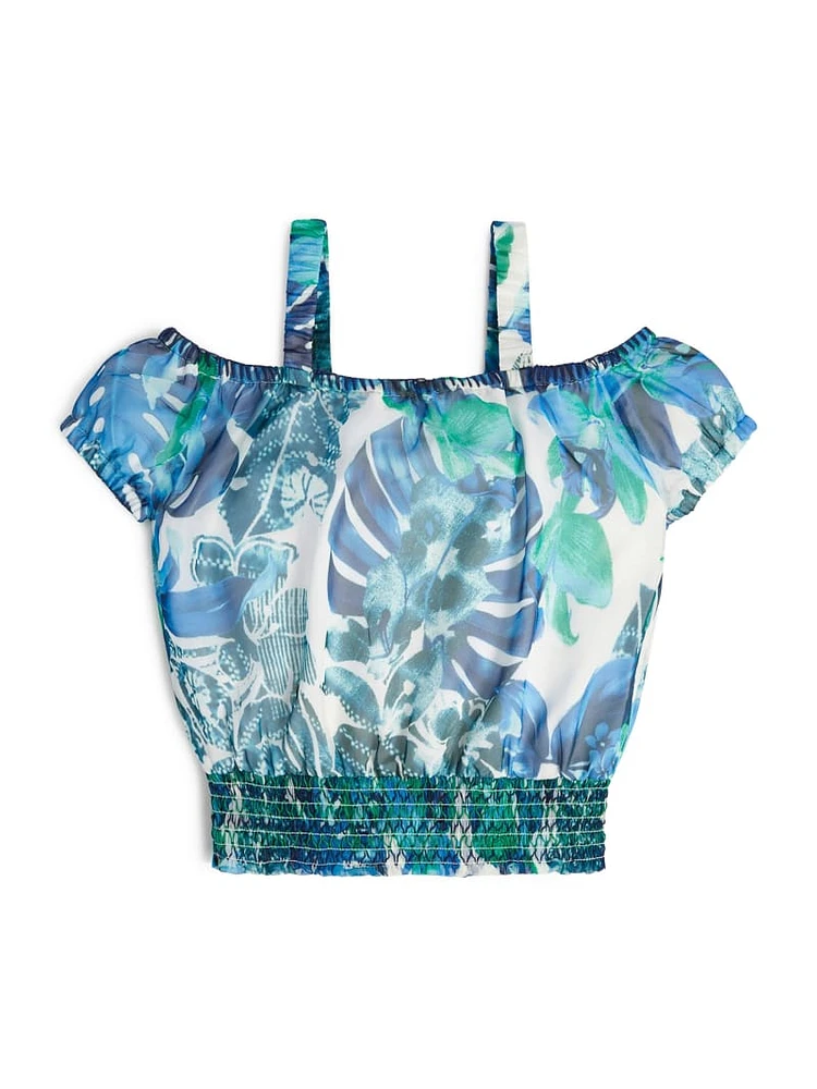 Printed Chiffon Woven Top (7-16)