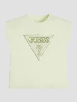 Eco Sequin Triangle Logo Tee (7-16)