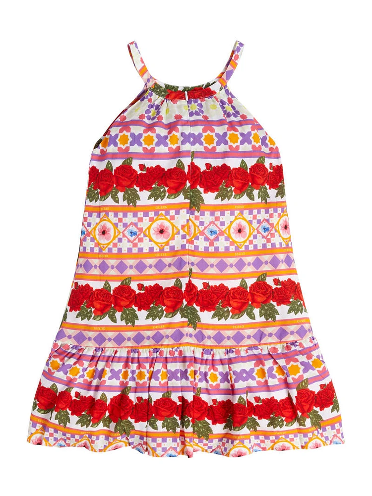 Shimmer Printed Sleeveless Dress (7-16)