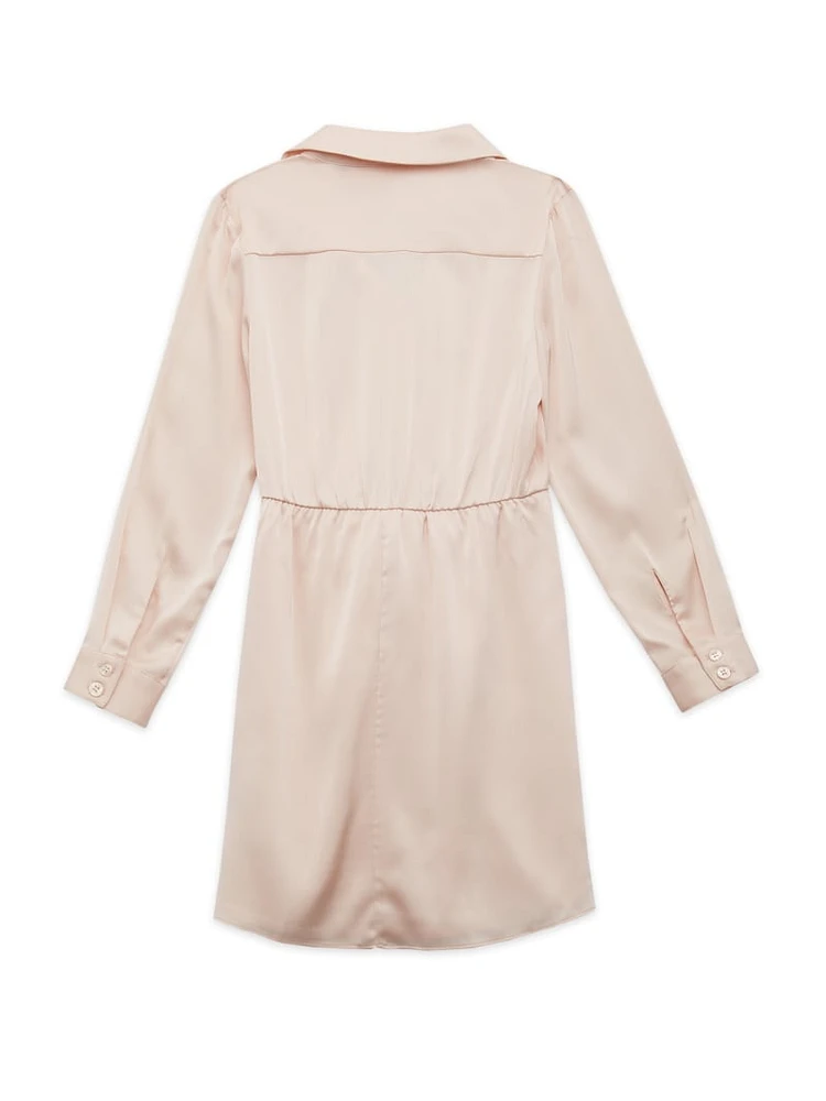 Eco Mini Me Satin Shirtdress (7-16)