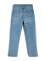 Straight Denim Rhinestone Pants (7-16)