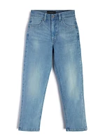 Straight Denim Rhinestone Pants (7-16)