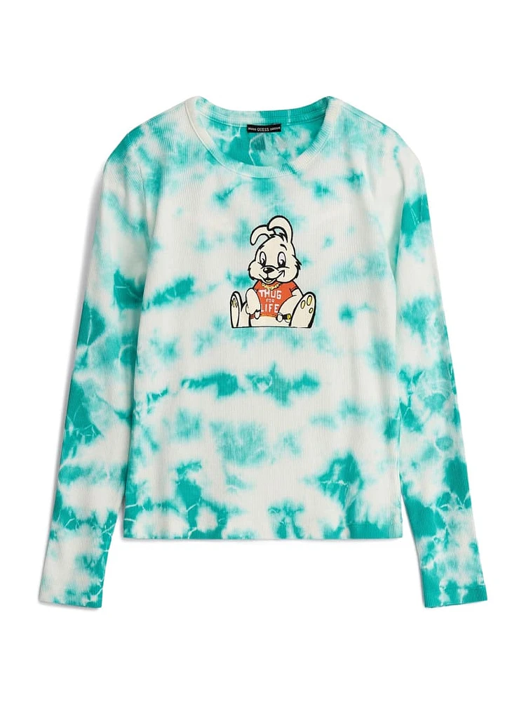 Tie-Dye Bunny Long-Sleeve Tee (Kids 7-16