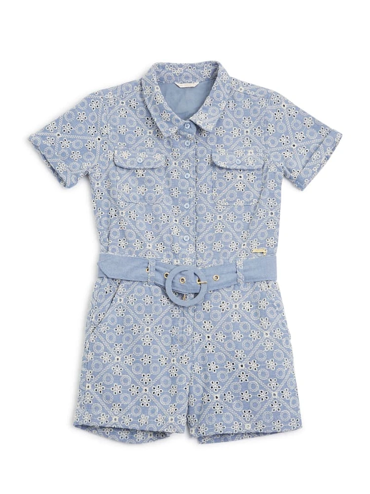 Sangallo Chambray Romper (7-16)