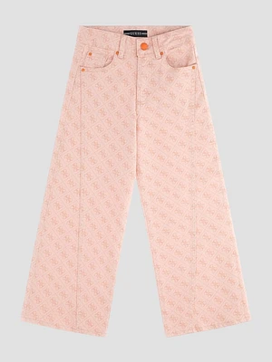 Quattro G Print Wide-Leg Jeans (7-16)