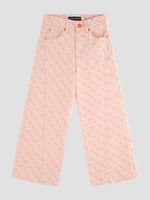 Quattro G Print Wide-Leg Jeans (7-16)