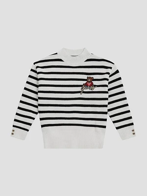 Bear Logo Striped Sweater (7-16)