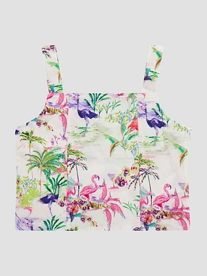 Tropical Poplin Top (7-16)