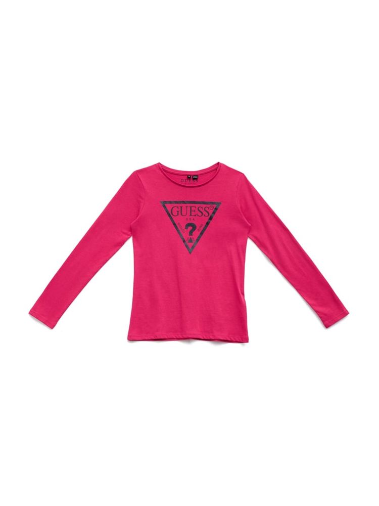GUESS Kids Long-Sleeve Triangle Logo Tee (7-14)
