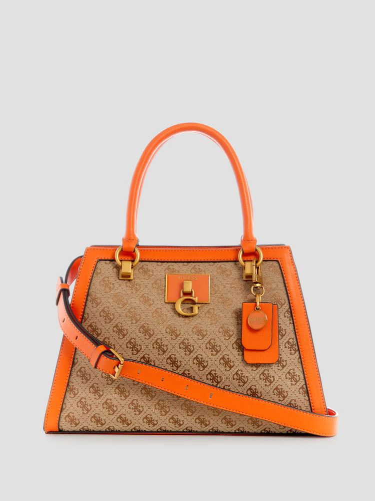 Stephi Jacquard Logo Girlfriend Satchel