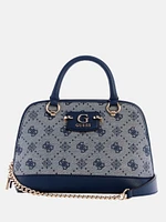 Neda Jacquard Logo Dome Satchel
