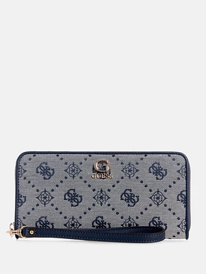 Neda Jacquard Logo Large Wallet
