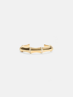 Gold-Tone Bamboo Cuff Bracelet