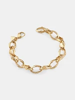 Gold-Tone Bamboo Linked Chain Bracelet