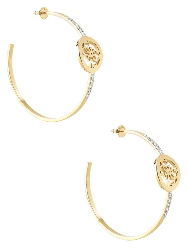 Gold-Tone Quattro G Hoop Earrings