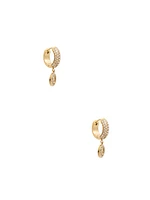 Quattro G Pavé Huggie Hoop Earrings