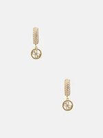 Quattro G Pavé Huggie Hoop Earrings