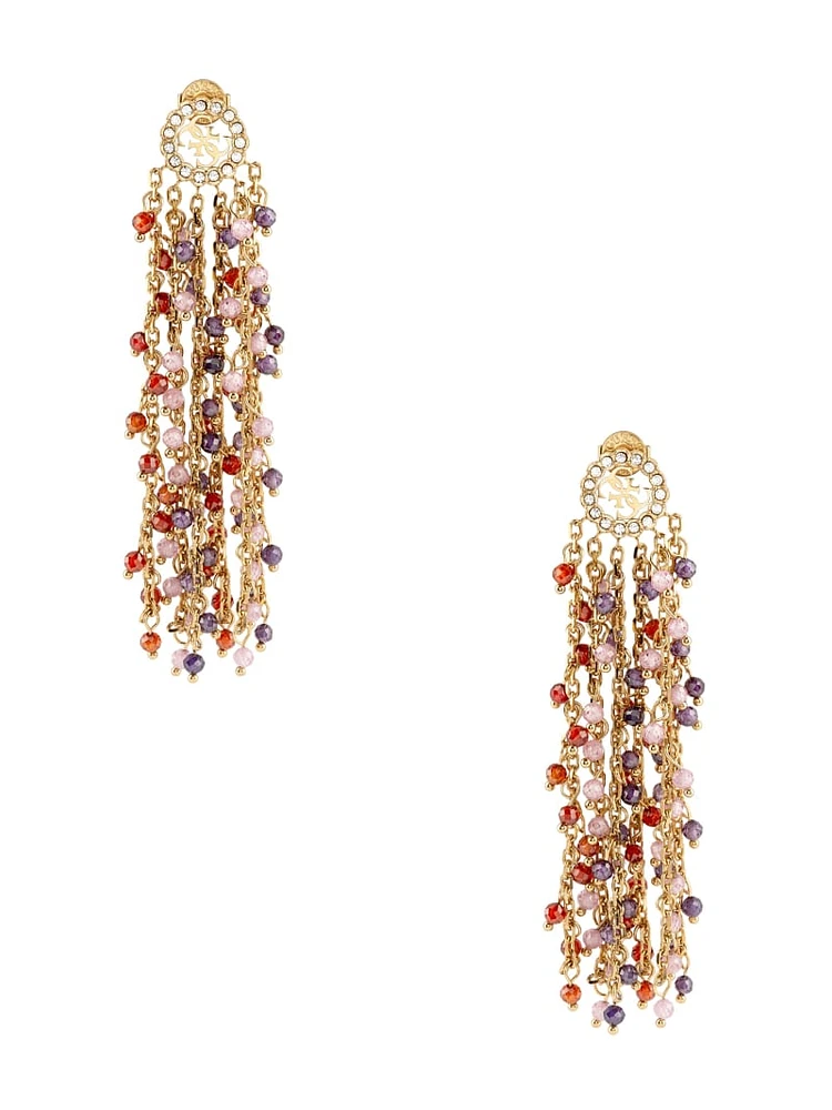 Gold-Tone Quattro G and Multi Fringe Earrings