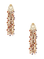 Gold-Tone Quattro G and Multi Fringe Earrings