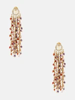 Gold-Tone Quattro G and Multi Fringe Earrings