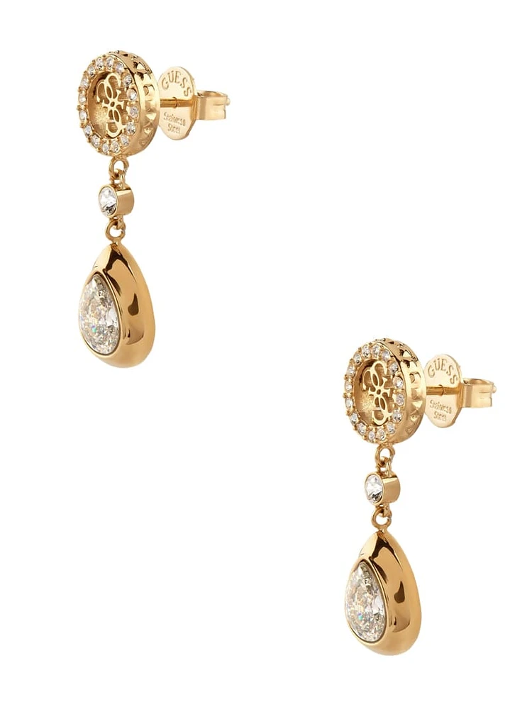 Gold-Tone Quattro G and Teardrop Earrings