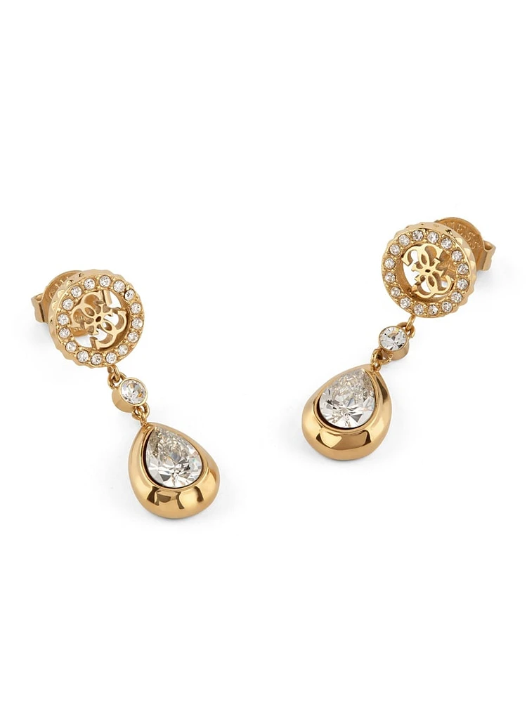 Gold-Tone Quattro G and Teardrop Earrings