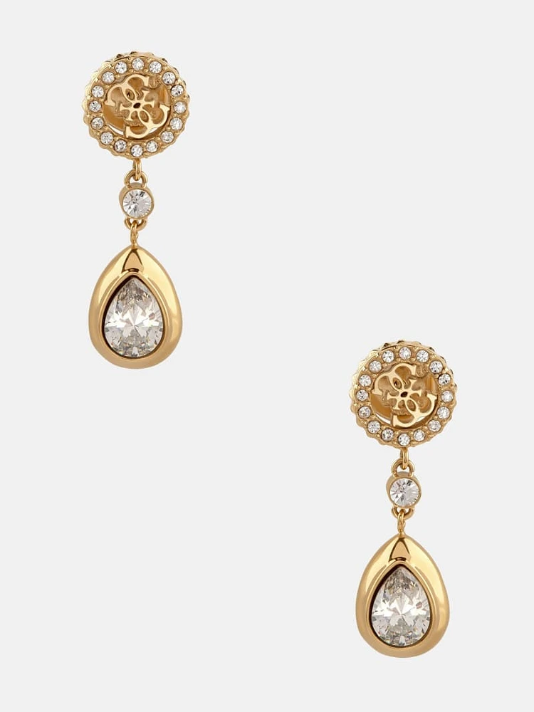 Gold-Tone Quattro G and Teardrop Earrings