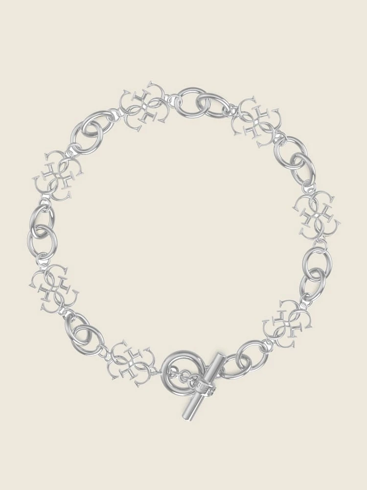 Silver-Tone Quattro G Necklace