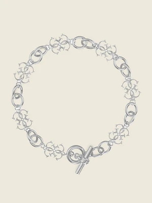 Silver-Tone Quattro G Necklace
